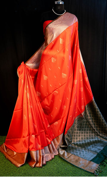 Fancy Pattu Soft Silk Saree – Vibrant Red